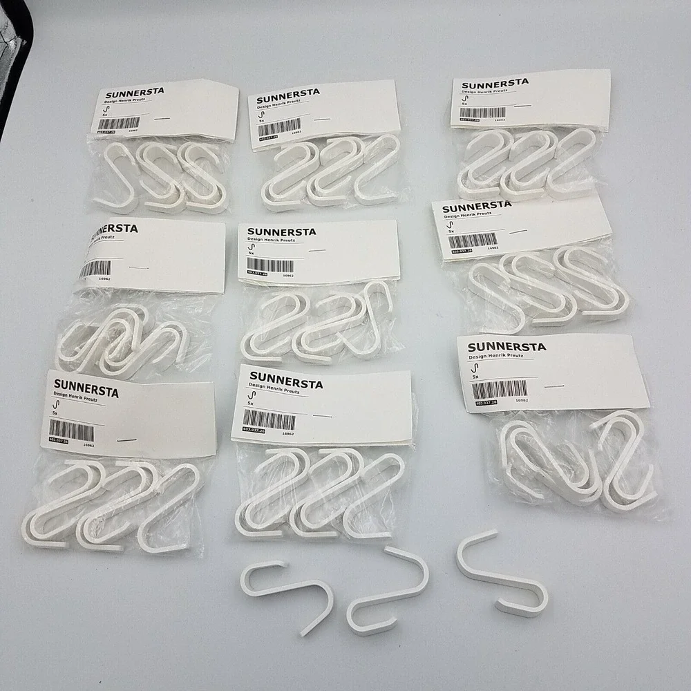 Brand New Ikea Sunnersta White Hooks 54 Total in Lot‎